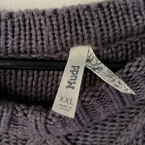 Grey crop top sweater, Mudd - Picture 2 of 2